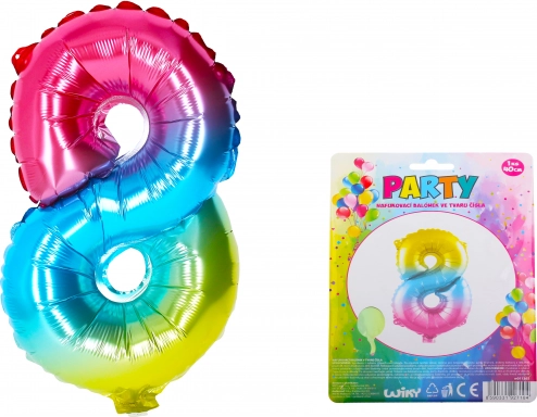 Дъгов балон за надуване цифра 8