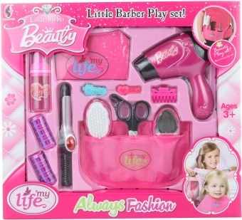 Set for Little Hairdressers with Battery-Powered Hair Dryer and Accessories