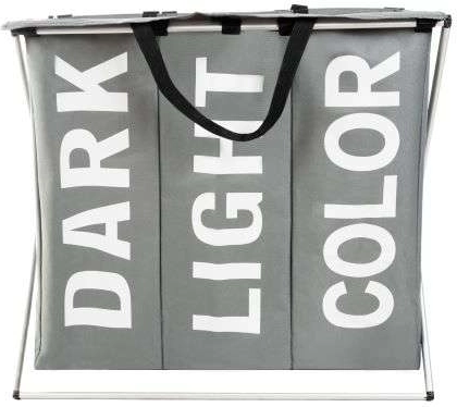 Сгъваем трикамерен кош за пране DARK/LIGHT/COLOR на стойка - 1 брой