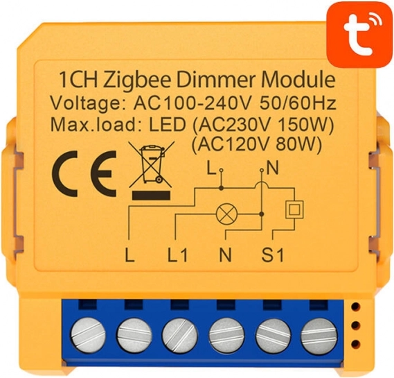 Smart ZigBee In-Wall Switch Avatto ZDMS16-1 TUYA