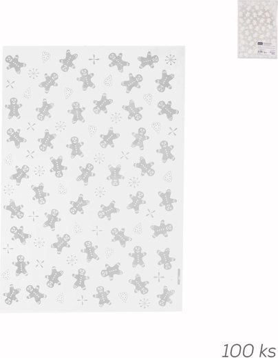 Cellophane Bags “Gingerbread” 25 × 17 cm, 100 pcs
