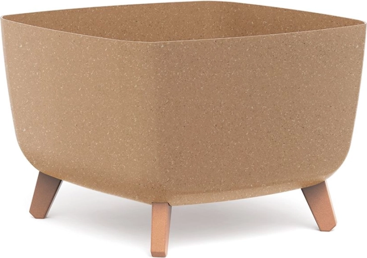 Planter Gracia Square Eco Wood 39 × 39 × 27 cm with legs and insert