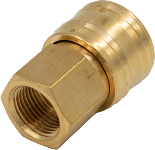 Quick connector with 1/2 internal thread, brass