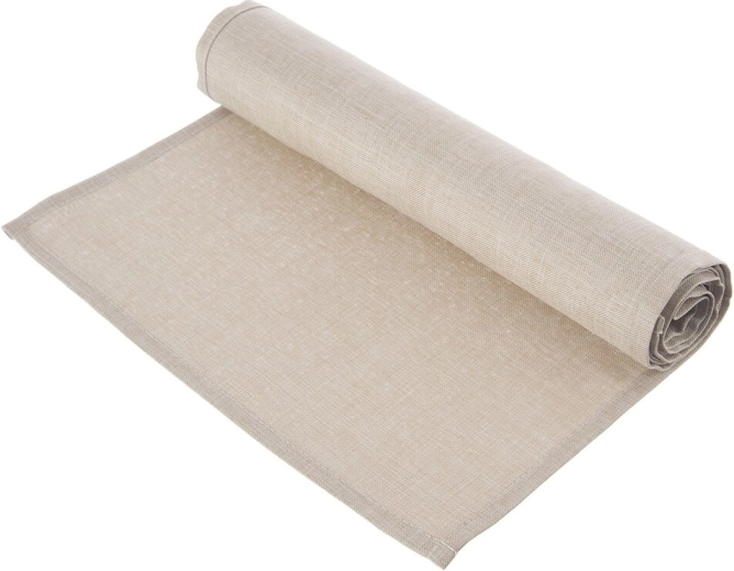 Beige polyester table runner 160 × 30 cm