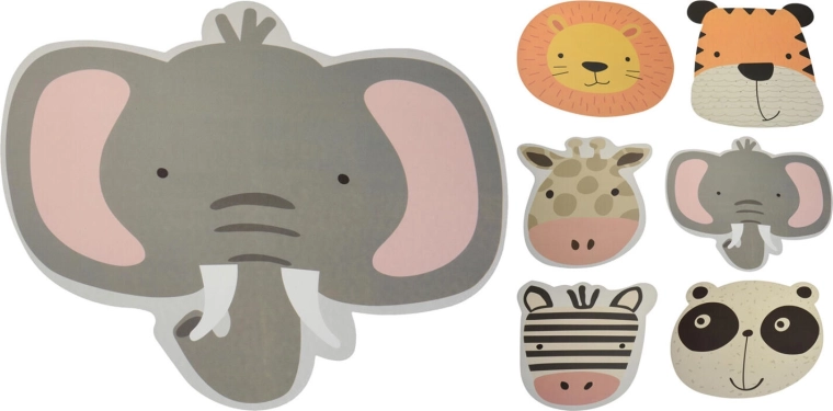 Children's plastic placemat with animals 43.5 × 28.5 cm, mixed designs