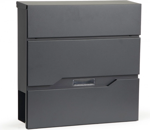 Пощенска кутия от поцинкована стомана с държач за вестници