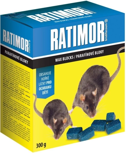 Ratimor парафинови блокове против мишки и плъхове 300 g
