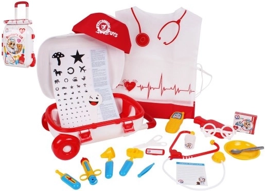 Докторски куфар на колелца с аксесоари 21 бр.