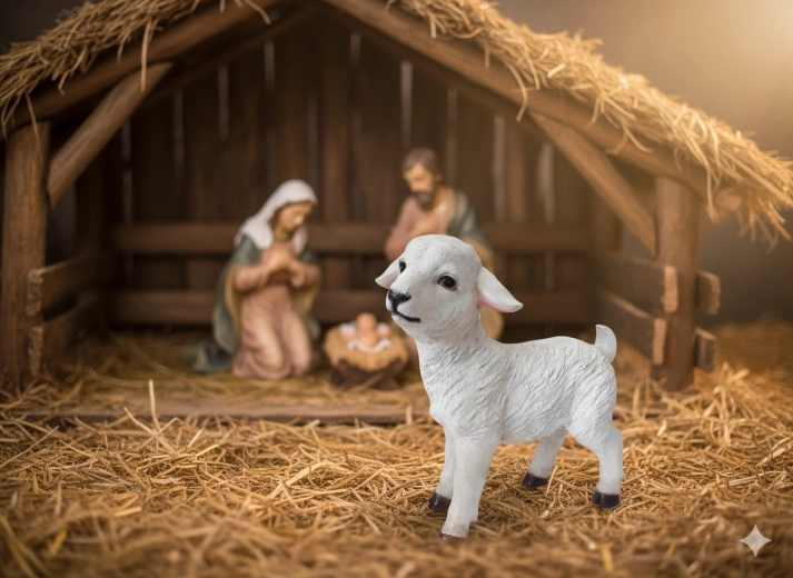 Christmas Sheep Figurine 30 cm