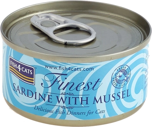 Консерва за котки сардина с миди 70 g – FISH4CATS