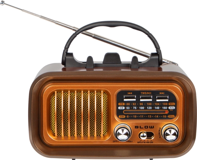 преносимо ретро радио AM/FM със соларно зареждане и Bluetooth