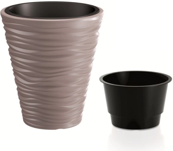 Prosperplast Sand Planter with Insert 34.5 cm mocha