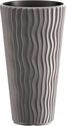 Prosperplast Sandy Slim Planter Grey Stone 29.7 × 53.1 cm