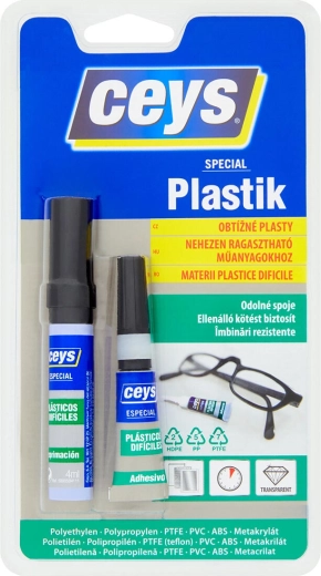Adhesive for hard-to-bond plastics 3 g + 2 ml / 4 ml CEYS