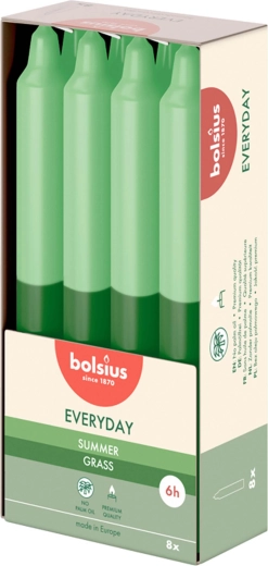 Scented taper candles Summer Grass, 8 pcs