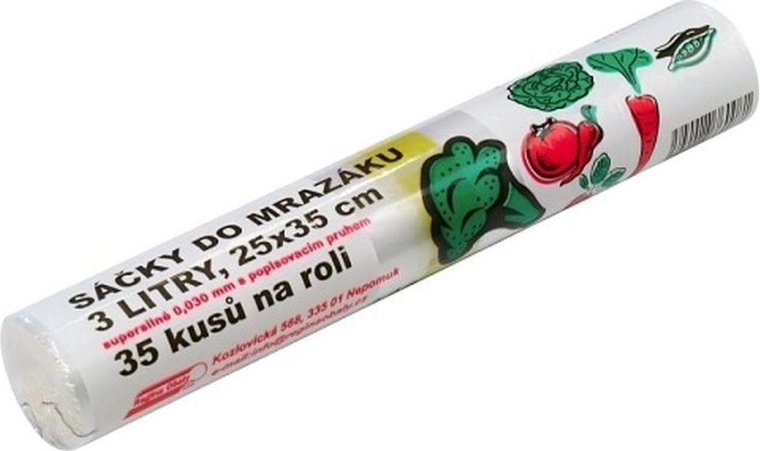 Freezer bags with write-on strip 3 L, extra strong (35 pcs)