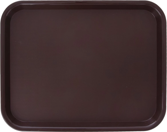Plastic serving tray (UH) 45.5 × 35.5 cm, brown