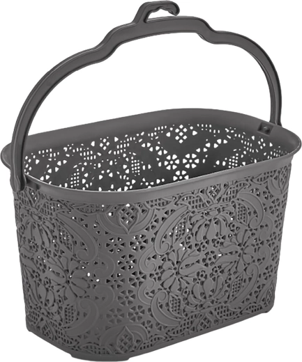 Висяща кошничка за щипки 22 × 14,5 × 13,5 см, тъмна