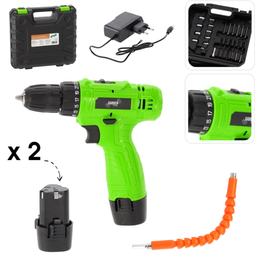 Cordless Drill and Screwdriver 12 V 500 W