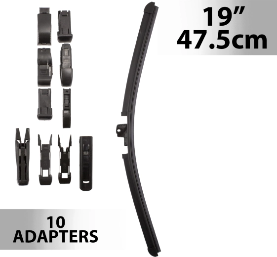 Чистачка Carguard 19 инча / 47,5 см с 10 адаптера