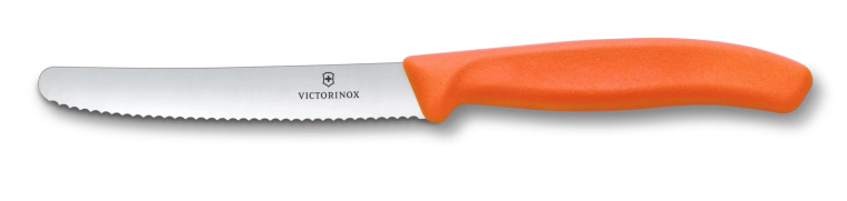 Victorinox Swiss Classic serrated tomato and table knife 11 cm, orange