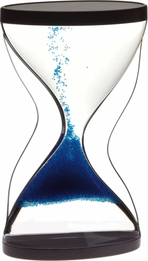 TFA CONTRA hourglass with physical effect, black/blue