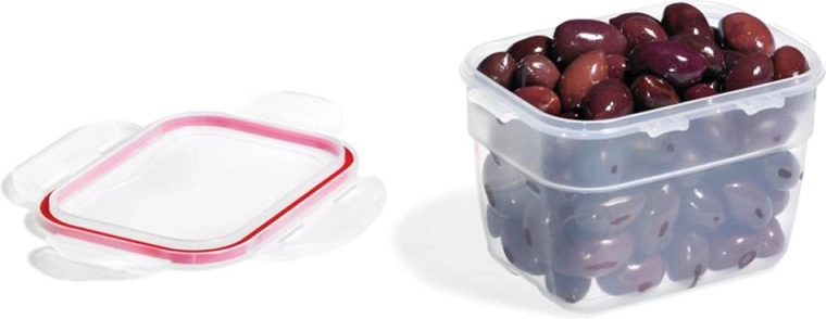 Lock & Lock Easy Match rectangular container 800 ml red