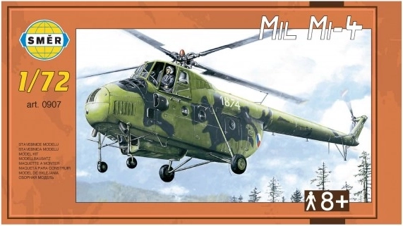 Пластмовелен модел на хеликоптер Mil Mi-4 в кутия