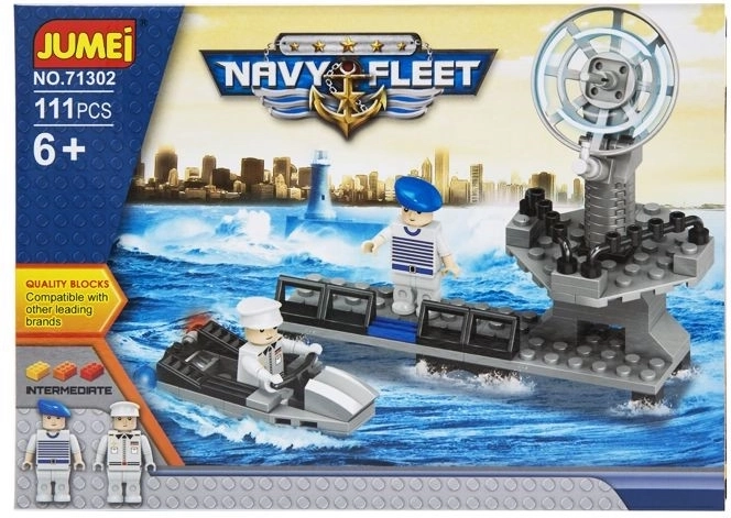 Конструктор Jumei Navy Fleet – военноморски флот 111 части, 25 × 18 см - 1 брой