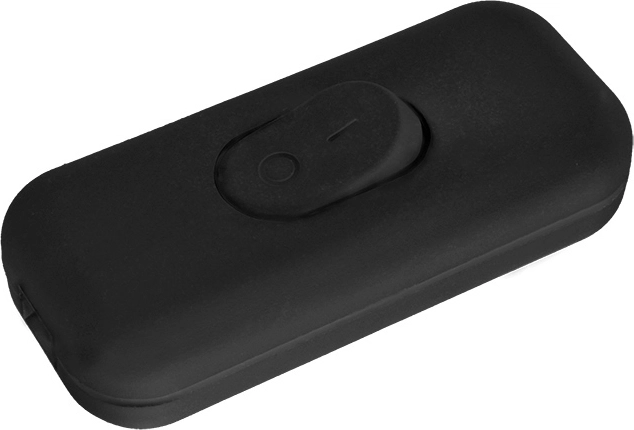 Solight Black Cord-Mounted Single-Pole Inline Switch