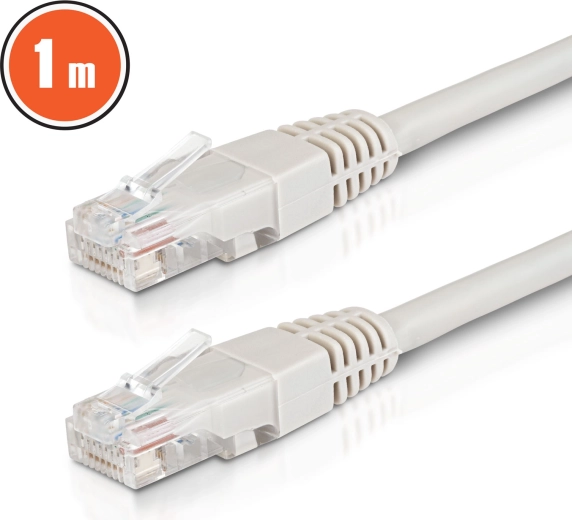 Мрежов пач кабел UTP CAT6 CCA 1 м, сив