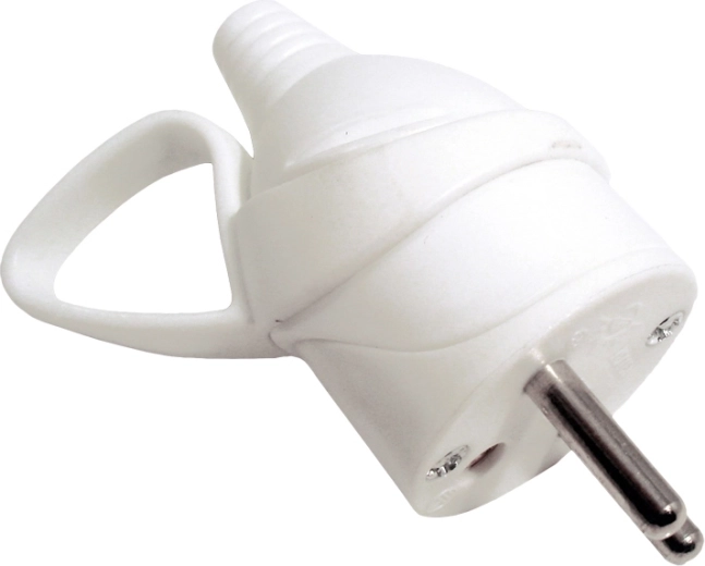 Solight straight plug with grip IP20 white