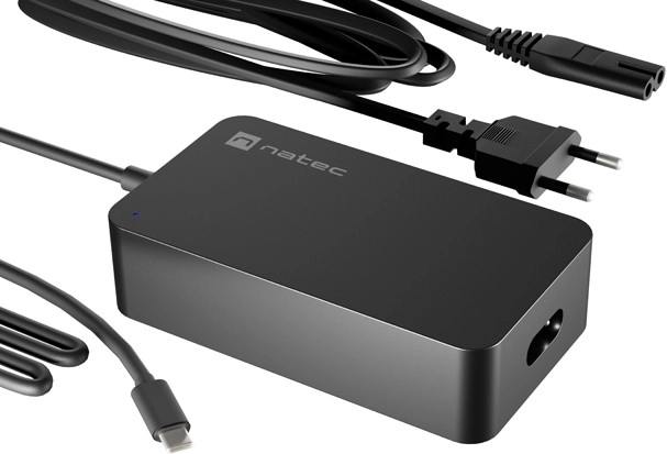 NATEC Grayling GaN 65W USB‑C Charger for Laptops