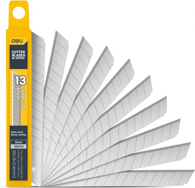 Универсален нож Deli Tools със сменяемо острие 9 мм