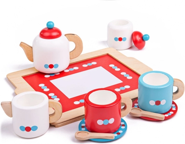 Дървен чаен сервиз на точки BIGJIGS TOYS
