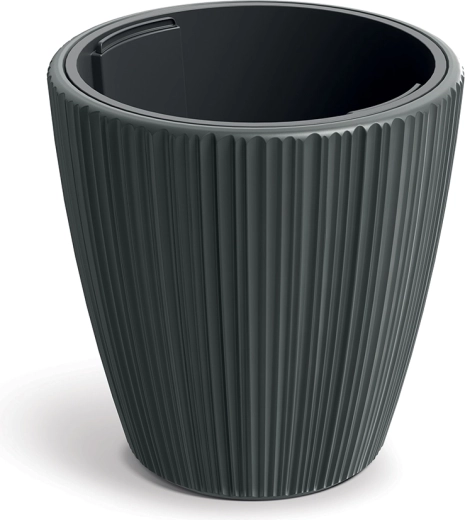 ORO Flower Pot 30 cm Dark Gray – Plastic, UV Resistant