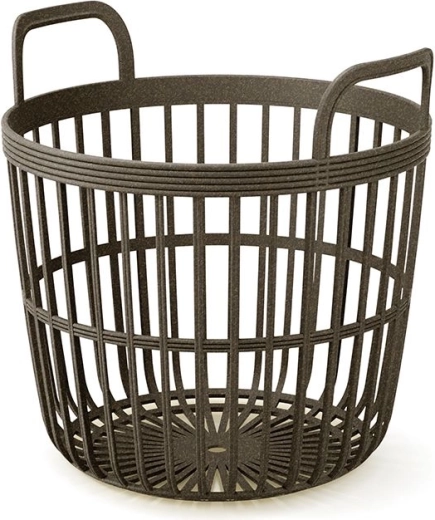Basket with Handles Zoe Basket Eco Wood 36.4 cm – Coffee