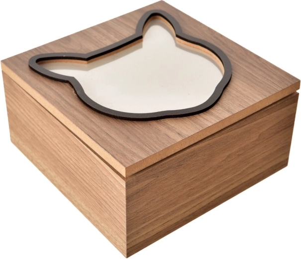 Wooden Lovely Cat box with photo frame
