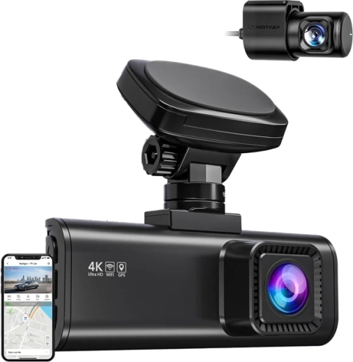 Автомобилна камера REDTIGER F7N Pro 4K UHD със задна камера