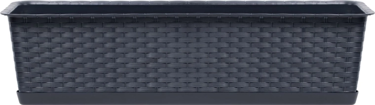 Ratolla Case Planter with Saucer 58.7 cm, Anthracite