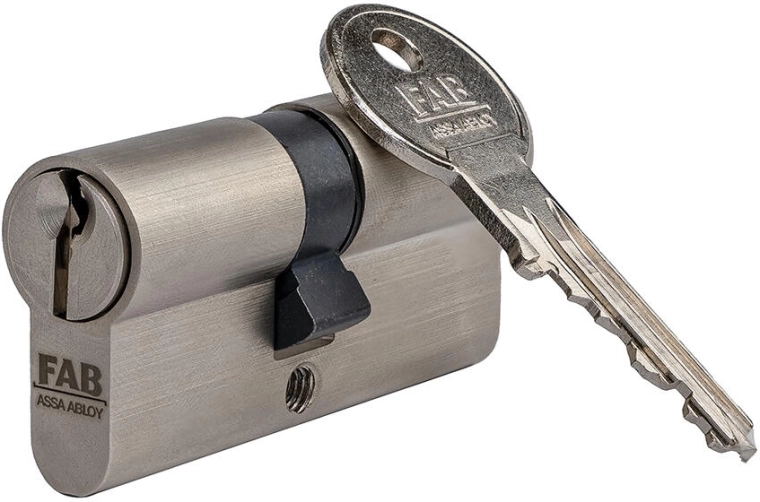 Construction Cylinder Insert FAB 35/40 Nickel – 3 Keys
