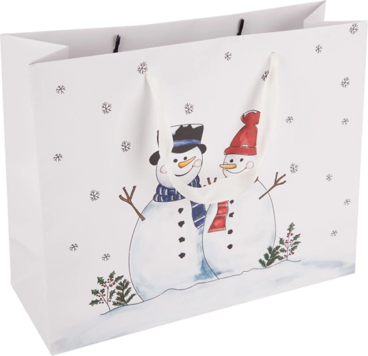 Gift paper bag – snowman 32 × 12 × 26 cm