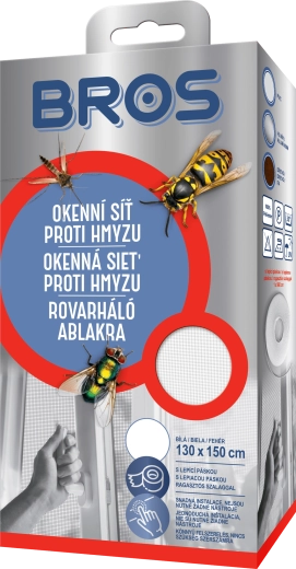 Bros window insect screen 130 × 150 cm, white