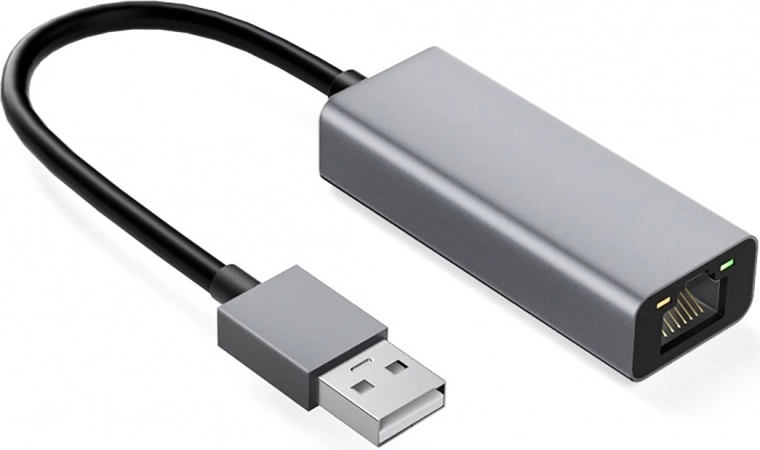 Алуминиев адаптер USB‑C към RJ45 10/100/1000 Mbps