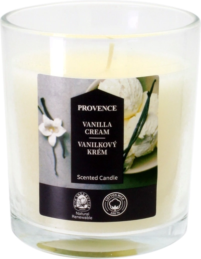 Scented candle in glass Provence vanilla cream 20 h