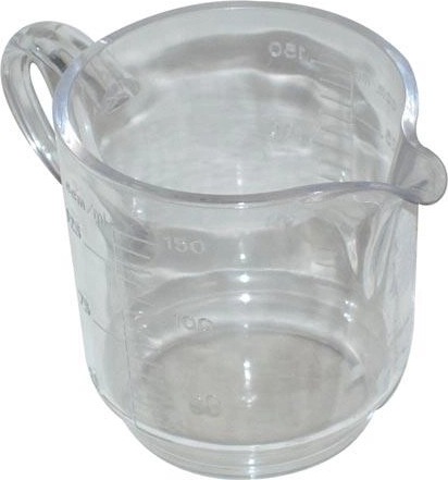 Measuring cup 0.15 l made of transparent plastic
