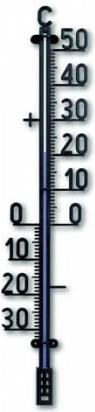 TFA Large Outdoor Thermometer, Black