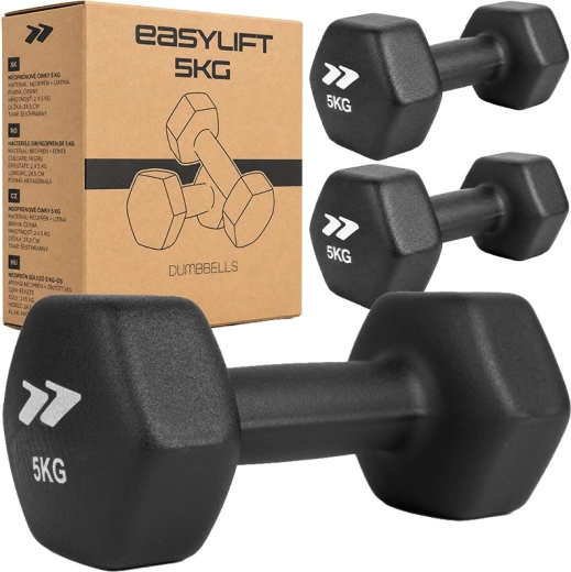 Неопренови дъмбели EasyLift 2×5 кг