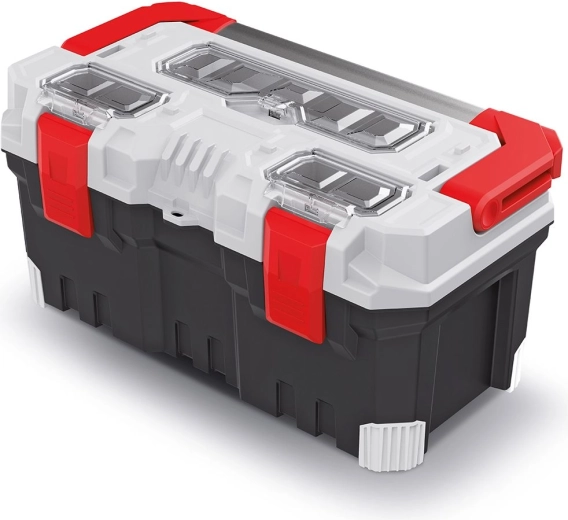 Plastic toolbox with metal handle TITAN PLUS 496 × 258 × 240 mm, grey