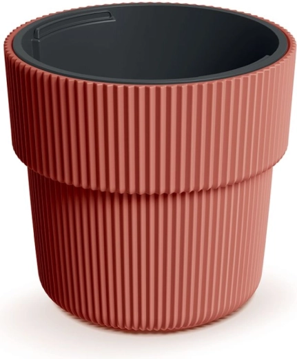 Flower pot with insert 30 cm copper MILLY
